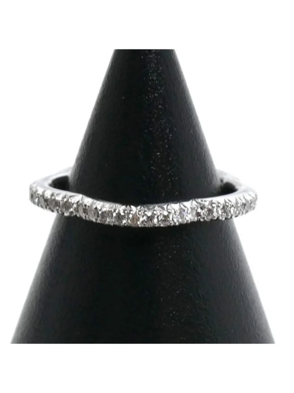 Chanel 18k White Gold Camellia Full Eternity Ring Diamond